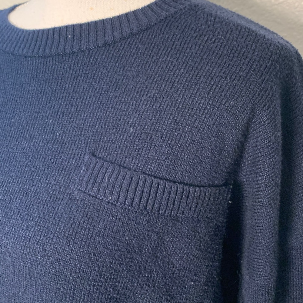 Banana Republic Dark Blue crewneck cotton Sweater women’s size medium - Picture 4 of 9